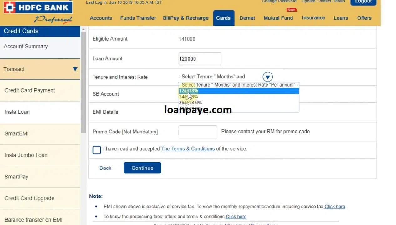 Credit Card Se Loan Kaise Le step by step process (5)