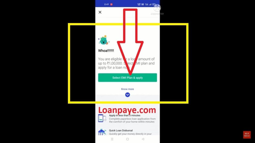 select emi and apply par click kare 1