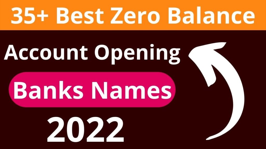 Best Zero Balance Account Opening Banks Names hindi