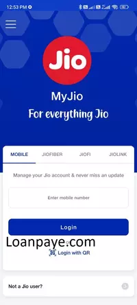 Step 2 My Jio Emergency Data Loan Online Apply, Open Myjio Emergency Data Loan