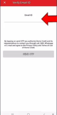 Home Credit Se Loan Kaise le: Step 6 Submit email id