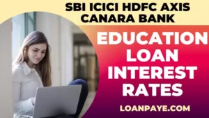 SBI ICICI HDFC Axis Canara Bank Education Loan Interest Rates hindi
