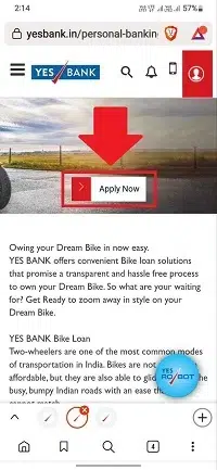 Yes Bank Two Wheeler loan online apply (5)