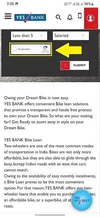 Yes Bank Two Wheeler loan online apply (9)