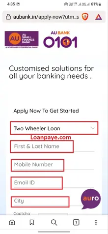 Au Bank Bank Two Wheeler Loan Kaise Le Online Process