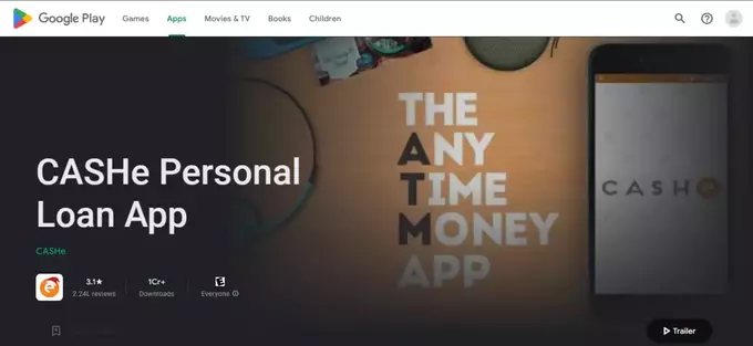 Cashe Loan App Playstore Screen Shot
