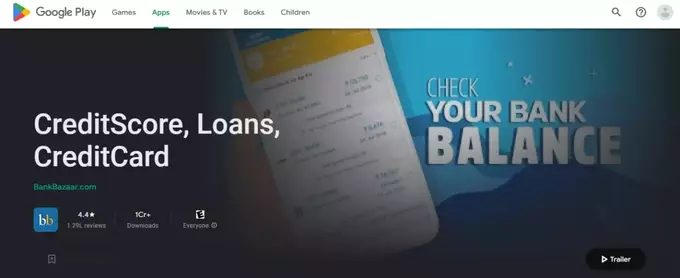 CreditScore Loan App Playstore Screenshot