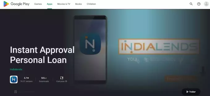 Indialends Loan App Playstore Screenshot