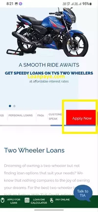 TVS Credit Se Two-Wheeler bike Loan Kaise Le online process
