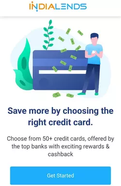 indialends app credit card lending page
