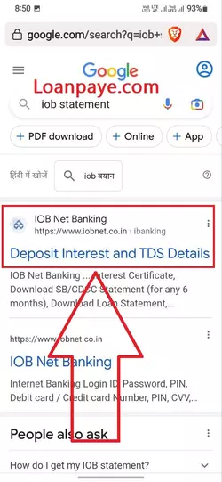 How to download iob Bank statement (1)