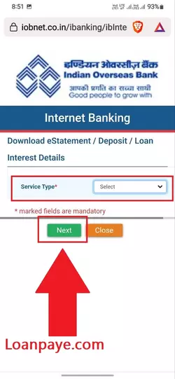 How to download iob Bank statement (7)