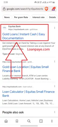 Equities Small Finance Bank Gold Loan Apply Online (2)