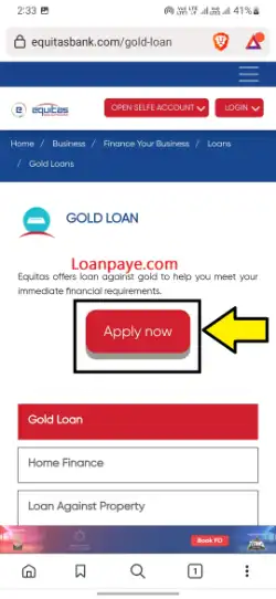 Equities Small Finance Bank Gold Loan Apply Online (3)