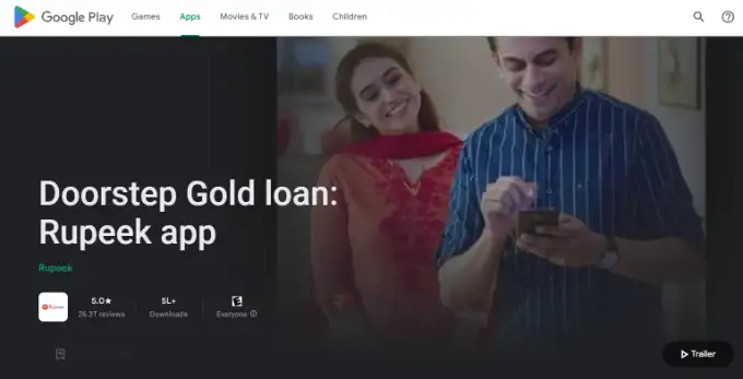 Rupeek Gold loan app