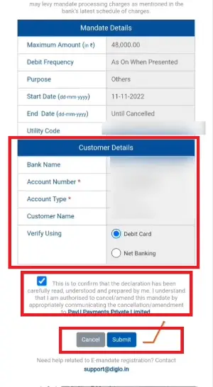 Turant loan chahiye steps6 submit bank details