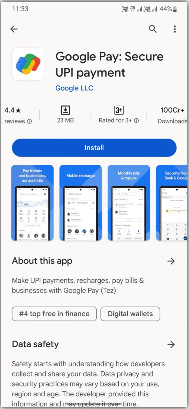 1 google pay business app install from playstore