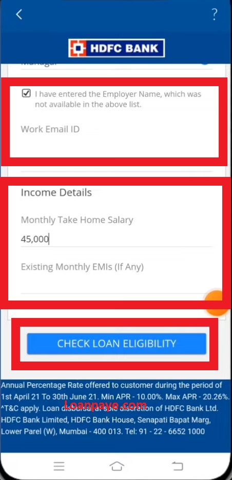 Enter your email id or income details