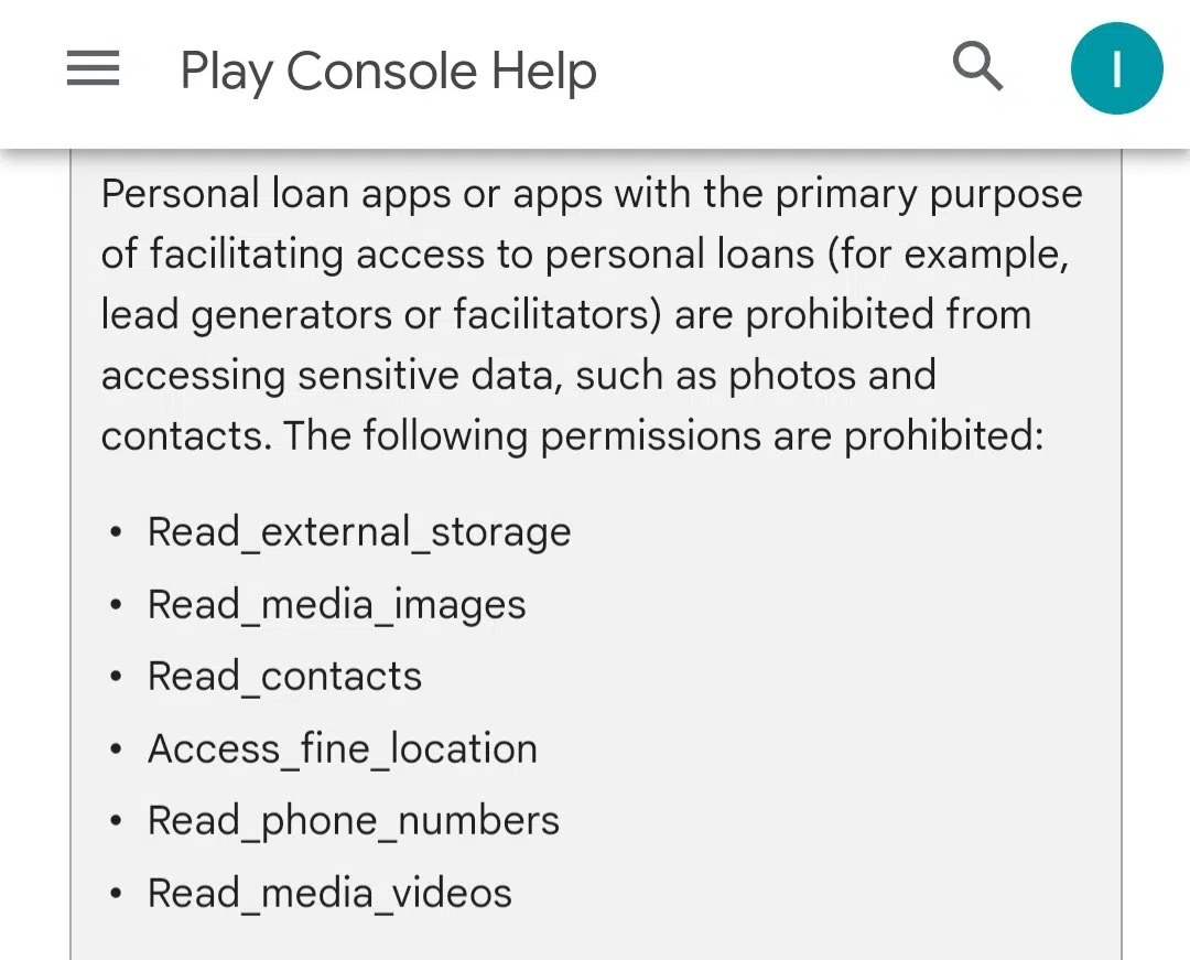Google Play Console Rule Or Policy2