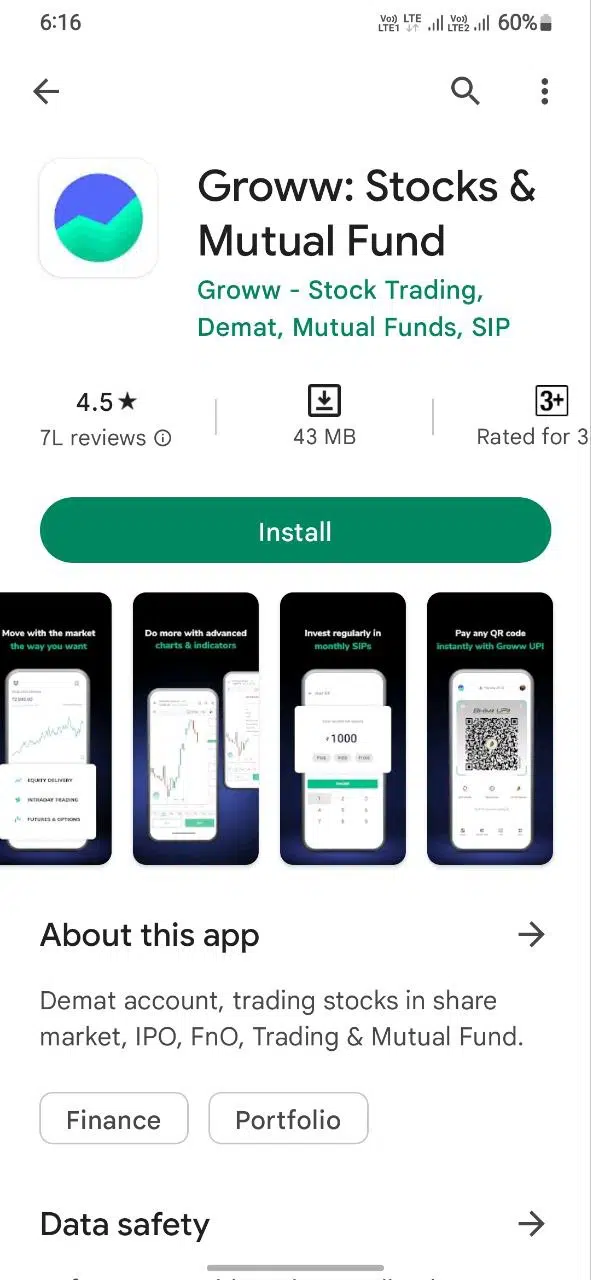 Groww app download from playstore or install