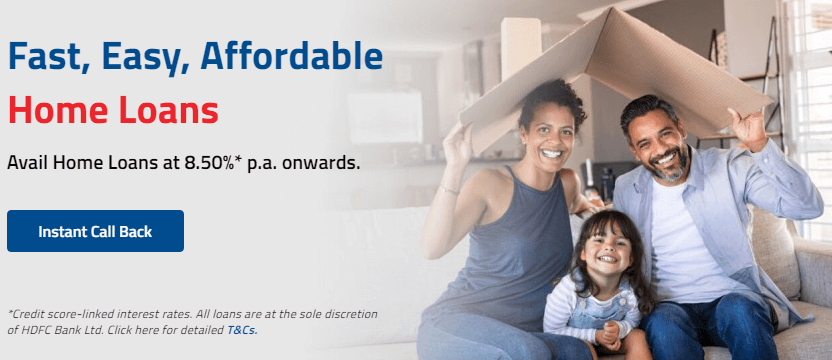 Fast Easy and affordable home loans enquiry on call