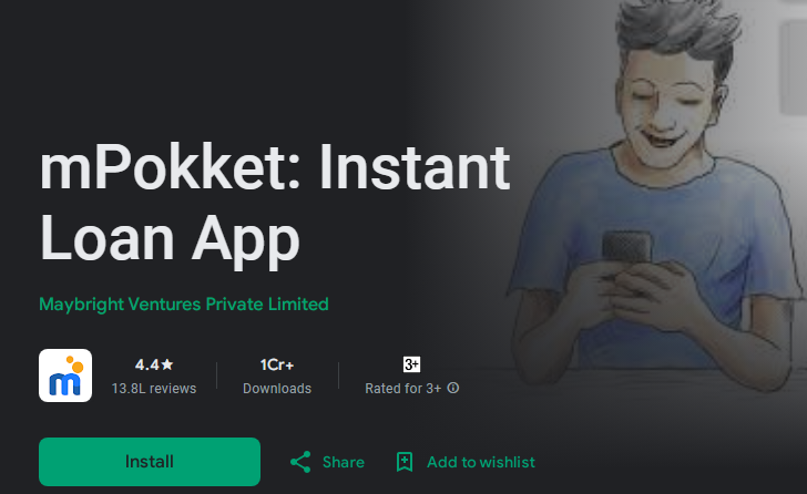 mpokket loan app Playstore screenshot