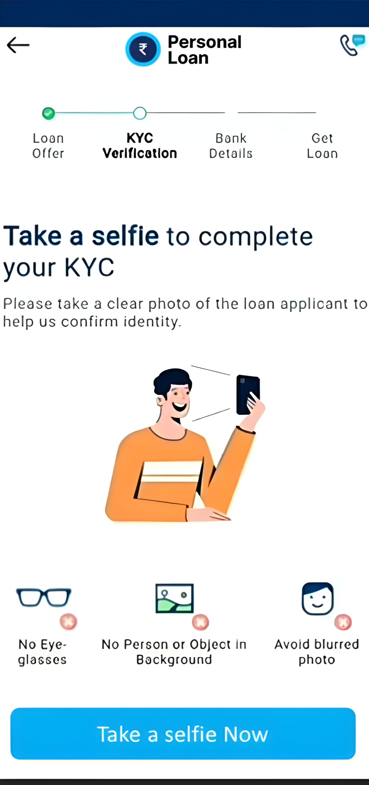 7 Now KYC verification ke liye selfi upload kare