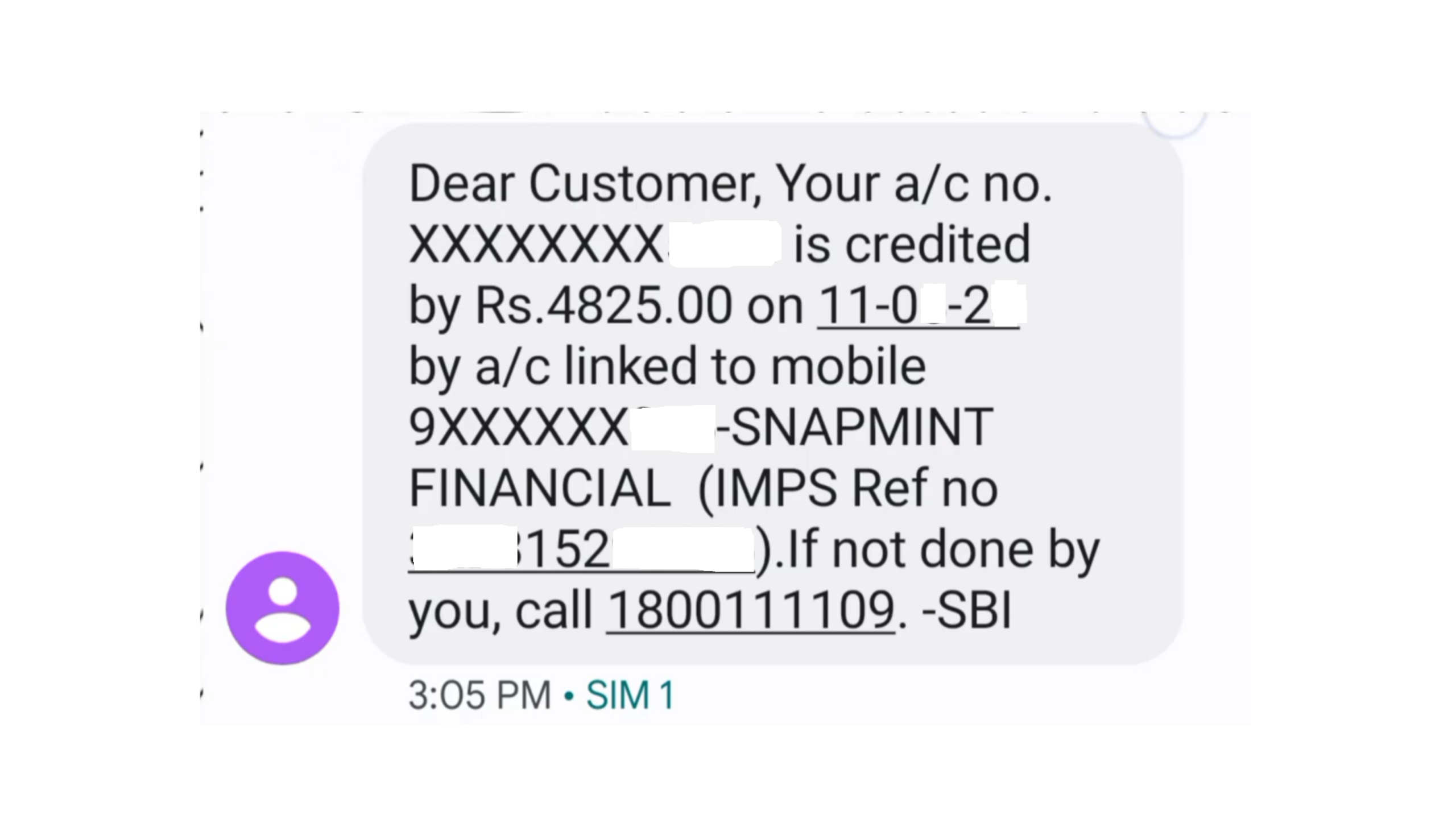 Now you see msg of loan amount