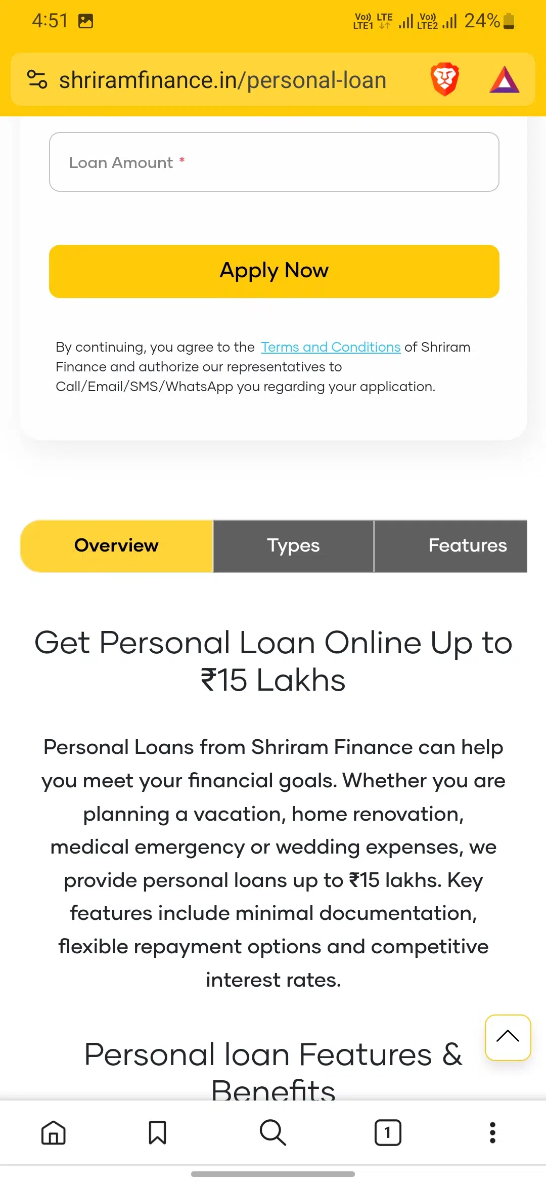 Shriramfinance personal loan overviews details