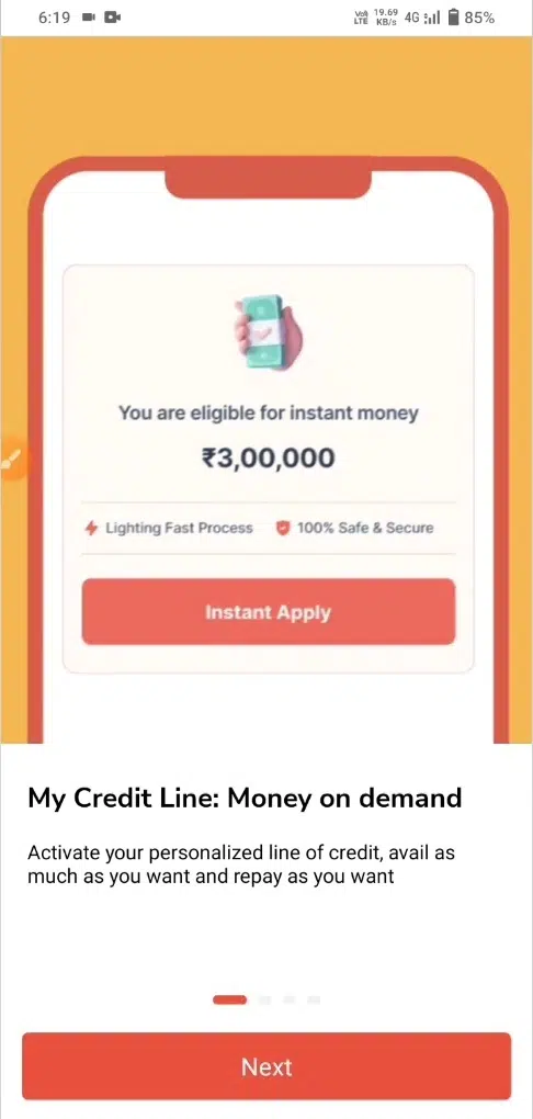 Step 2 indie app se personal loan
