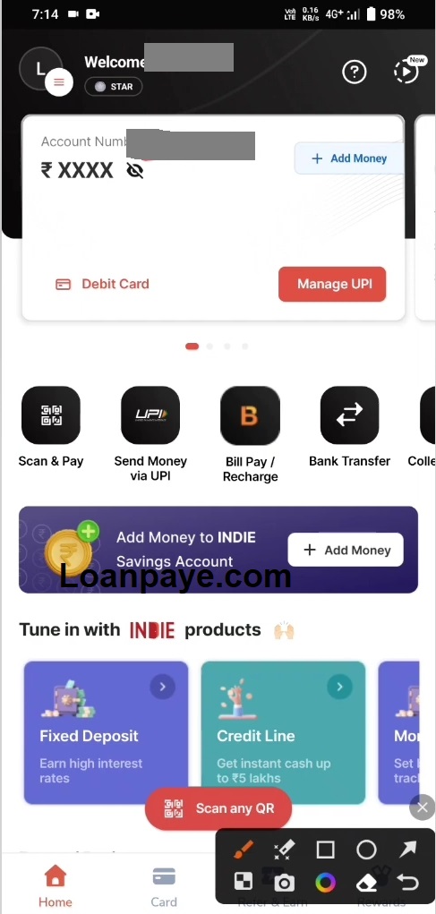 Step 26 indie app se personal loan