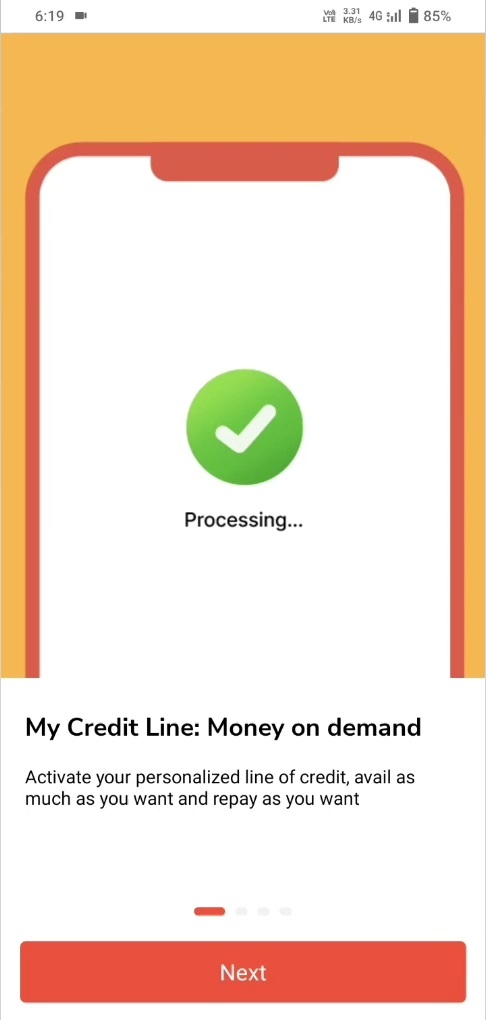Step 3 indie app se personal loan