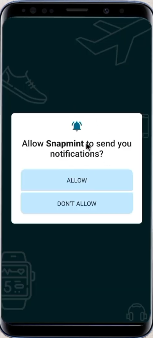 Step Snapmint App open karke permission allow kare