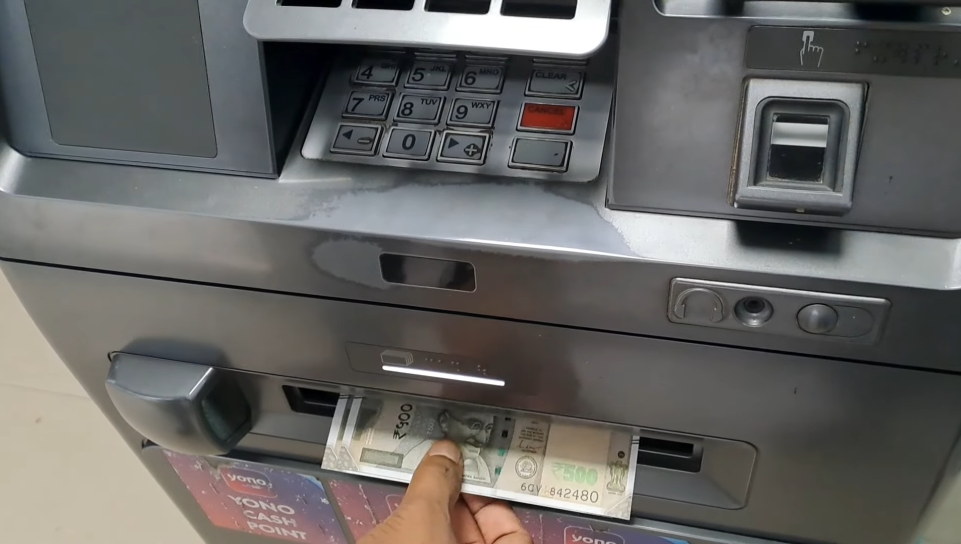 collect your money from atm machine