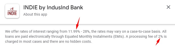 indie app interest rate