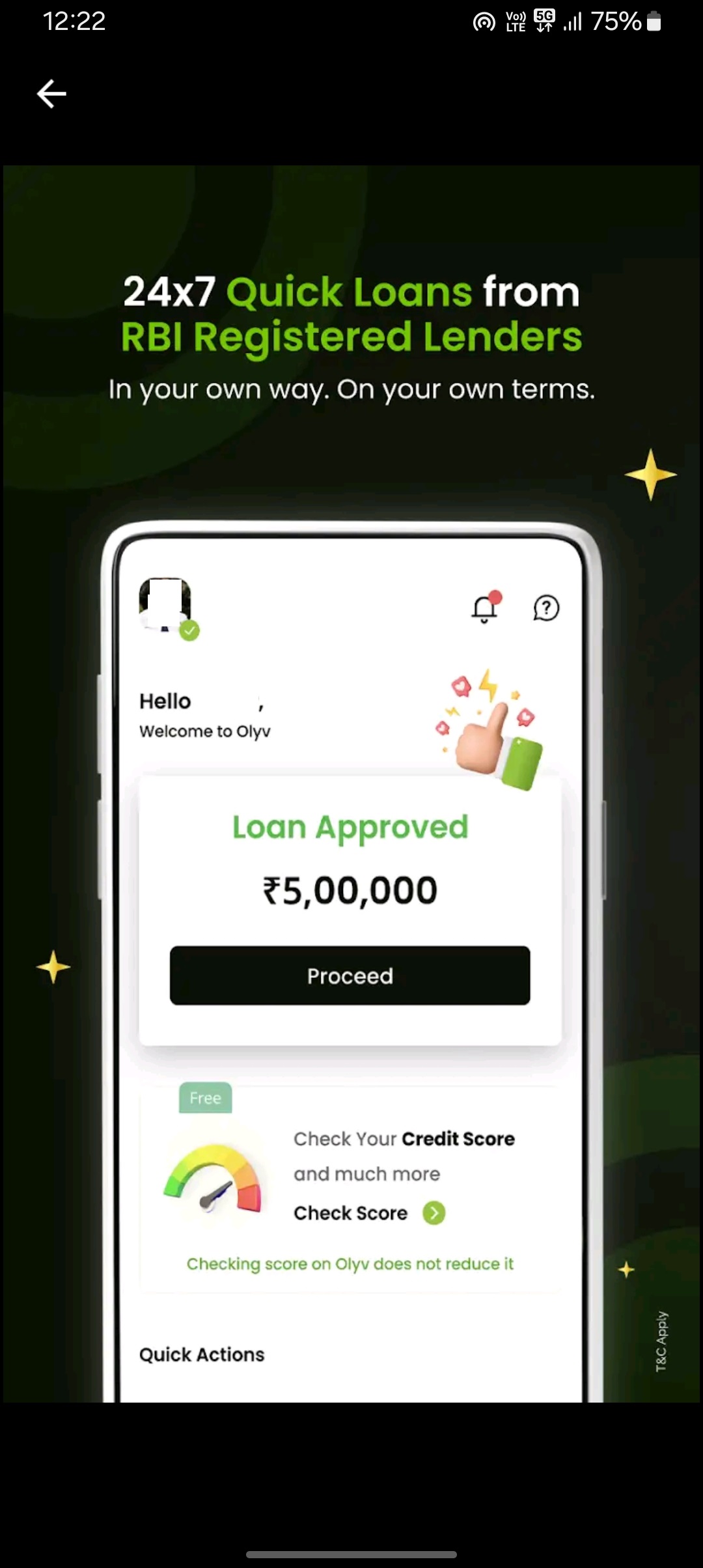 Olyv loan app se aise milega loan jane step by steps